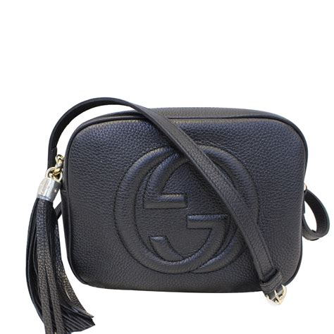 ssense gucci disco bag|Gucci: Black Small Soho Disco Camera Bag .